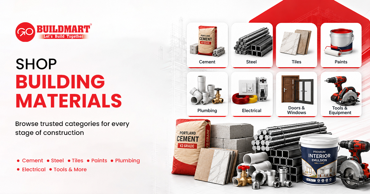 Mr Build Shop Building Materials Online — Cement, TMT, Bricks & More | Go BuildMart